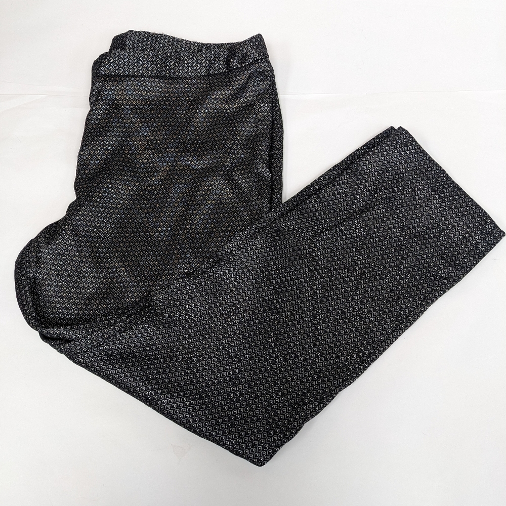 Worthington Black and Gray Patterned Ankle Pants